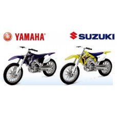 Moto da Cross in scala 1:18 - Yamaha, Suzuki